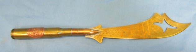  French WWI Trench Art Letter Opener, METZ — image 2