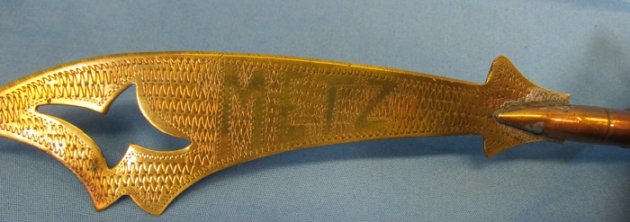  French WWI Trench Art Letter Opener, METZ — image 3