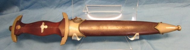  German WWII M1933 SA Enlisted Dagger, Transitional Model, Tiger Mfg, — image 2