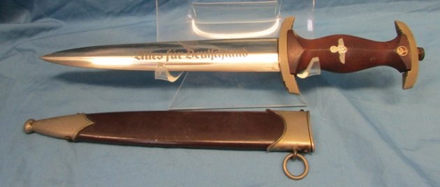 German WWII M1933 SA Enlisted Dagger, Transitional Model, Tiger Mfg, — image 4