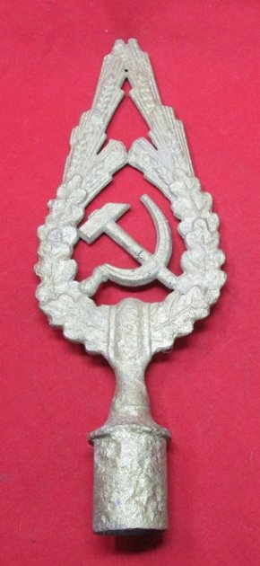 Soviet Cold War Era Flagpole Top, Cast Aluminum — image 2