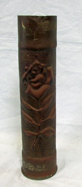  WWI Trench Art French 75 mm Shell Vase — image 2
