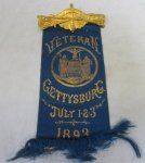 US Post Civil War Gettysburg Veteran Reunion Ribbon, New York …