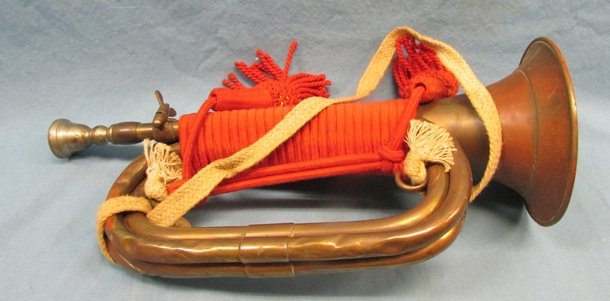  Japanese WWII Brass Infantry Bugle — image 3