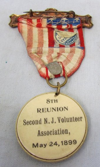  US Post Civil War GAR Reunion Ribbon, 2nd New Jersey Infantry 1899 — image 5