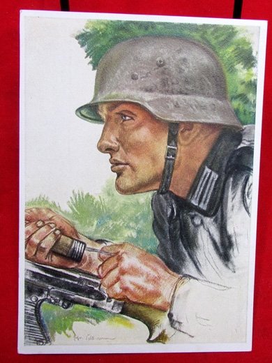 German WWII Willrich Color Postcard, Pioneer, VDA Jugend 1941 — image 2