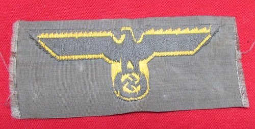 German WWII Cloth Kriegsmarine Coastal Artillery Cap Eagle — image 3
