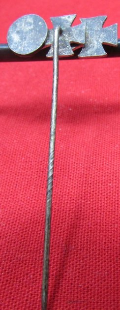 German WWII Stickpin, EK 1 & 2 & Black Wound Badge — image 4