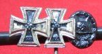 German WWII Stickpin, EK 1 & 2 & Black Wound …