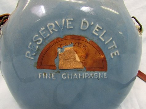  French WWI Ceramic Canteen Champagne Bottle Reserve D-Elite 1914 — image 3