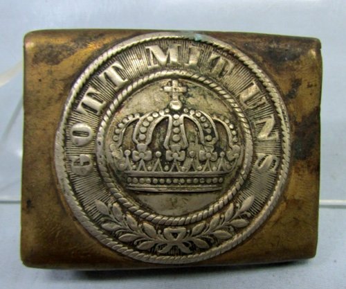  German 1847 Pattern Prussian Enlisted Buckle, Four Solder Points — image 3