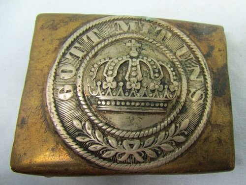  German 1847 Pattern Prussian Enlisted Buckle, Four Solder Points — image 4