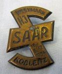 German WWII Hitler Youth SAAR 1934 Koblenz Tinnie