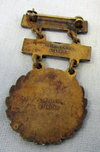  US WWII Army Air Force, Aircraft Warning Service Merit, 1000 Hours Badge, Sterling — image 4