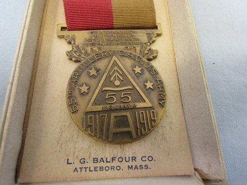  US WWI 55th CAC Medal Grouping, 4 Clasp Victory, French Verdun Medal & Docs — image 4