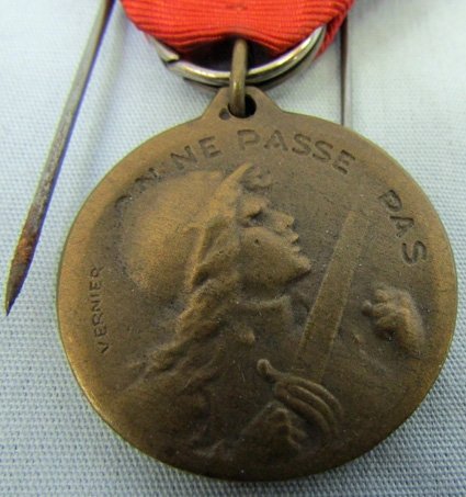  US WWI 55th CAC Medal Grouping, 4 Clasp Victory, French Verdun Medal & Docs — image 5