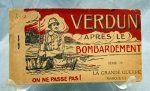 French WWI Souvenir Postcard Set of Verdun, After the Bombardment