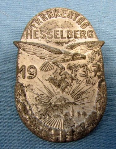  German WWII Luftwaffe 1937 Hesselberg Frankentag Tinnie — image 2