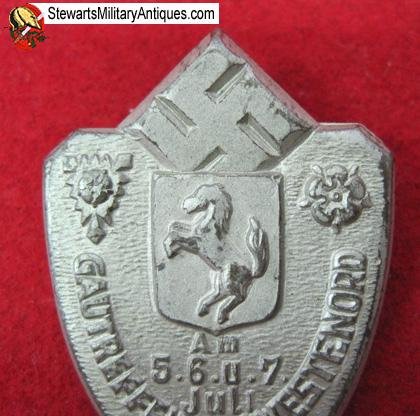  German WWII 1935 Westfalen-Nord Gau Treffen Tinnie — image 4