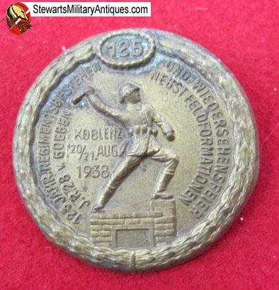  German Post WWI 28th Regiment 125th Anniversary Tinnie, Koblenz 1936 — image 4