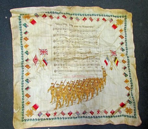  British WWI Patriotic Hankie, 'It's A Long Way To Tipperary' — image 2