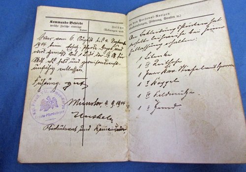  German Pre WWI Militar Pass, Dragoon Regiment Nr.9 — image 4