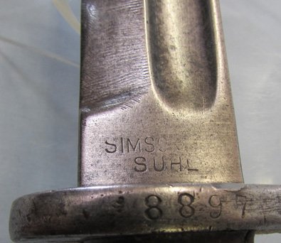  Spanish, M1893 Bayonet, Soldier Modified Fighting Knife, Simson, Suhl — image 3