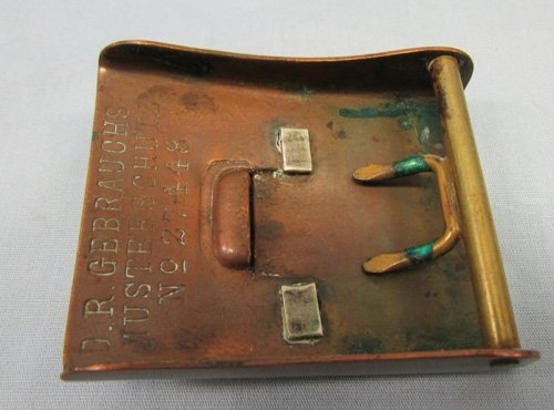  German WWI Era M1895 Prussian Enlisted Buckle, Tombac, Maker Marked Reverse — image 3