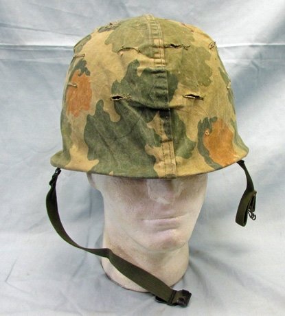  US Vietnam War Steel Helmet, Liner & ERDL Cover — image 2