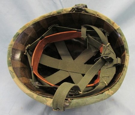  US Vietnam War Steel Helmet, Liner & ERDL Cover — image 4