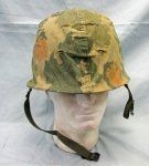 US Vietnam War Steel Helmet, Liner & ERDL Cover