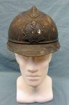 French WWI M1915 Steel Helmet, Medical Troops