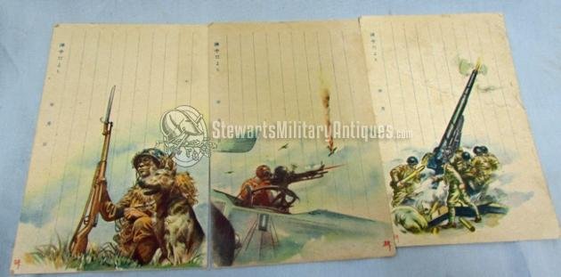  Japanese WWII Patriotic Postcard, Lot of 7 — image 6