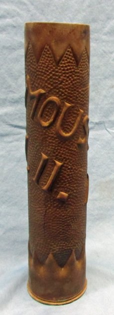  French WWI 70 mm Trench Art Vase, Mousson 11.11.18 — image 2