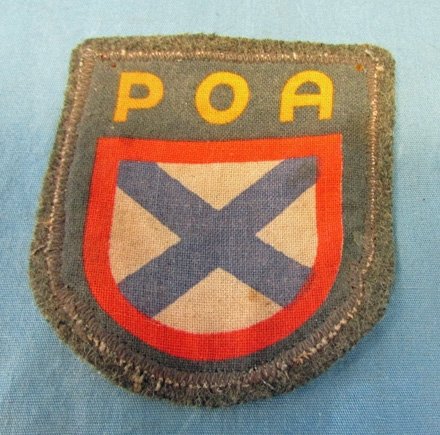  German WWII Russian Volunteer Cloth Sleeve Insignia, Tunic Removed — image 2