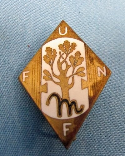  Italian WWII Fascist Membership Badge, Enameled Brass — image 2