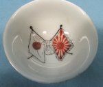 Japanese WWII Sake Cup, Crossed Flags