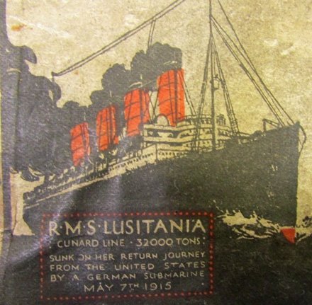  German WWI Lusitania Table Medal and Box — image 3