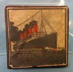 German WWI Lusitania Table Medal and Box