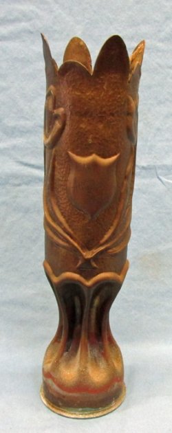  French WWI 75 Trench Art Shell Casing, Argonne 1914-1918 — image 2