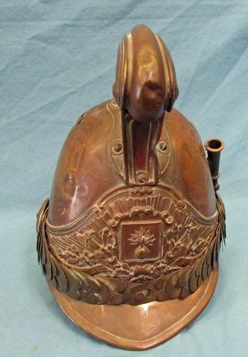  French Late 19th Century, Brass Fire Helmet — image 2