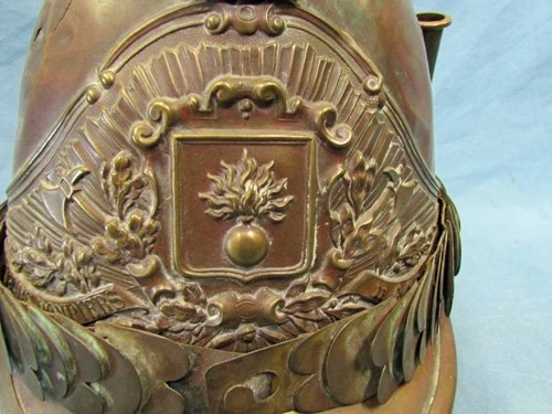  French Late 19th Century, Brass Fire Helmet — image 3
