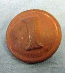 US Civil War Confederate Infantry 'I' Button, Complete