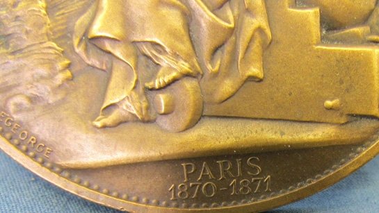  French, Franco-Prussian War Bronze Medal, Pigeon Messengers — image 3