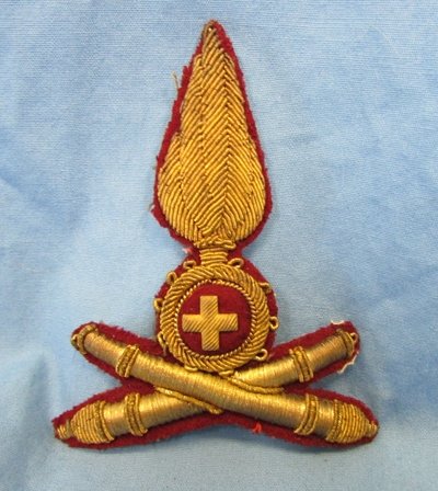  Italian WWII Light Artillery Officers Bullion Hat Insignia — image 2