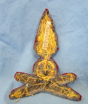  Italian WWII Light Artillery Officers Bullion Hat Insignia — image 3