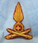 Italian WWII Light Artillery Officers Bullion Hat Insignia