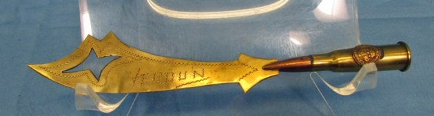  French WWI Trench Art Letter Opener, VERDUN — image 2