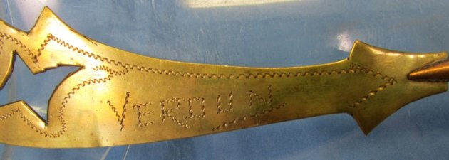  French WWI Trench Art Letter Opener, VERDUN — image 3