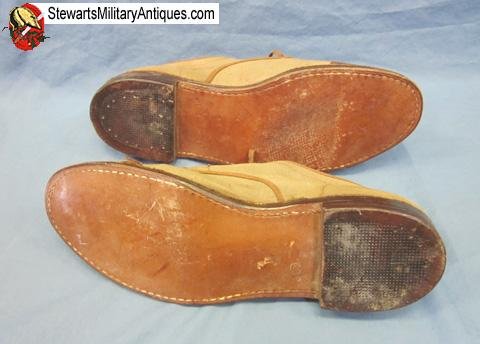  British Canadian WWII Canvas & Leather Shoes, Size 11 — image 3